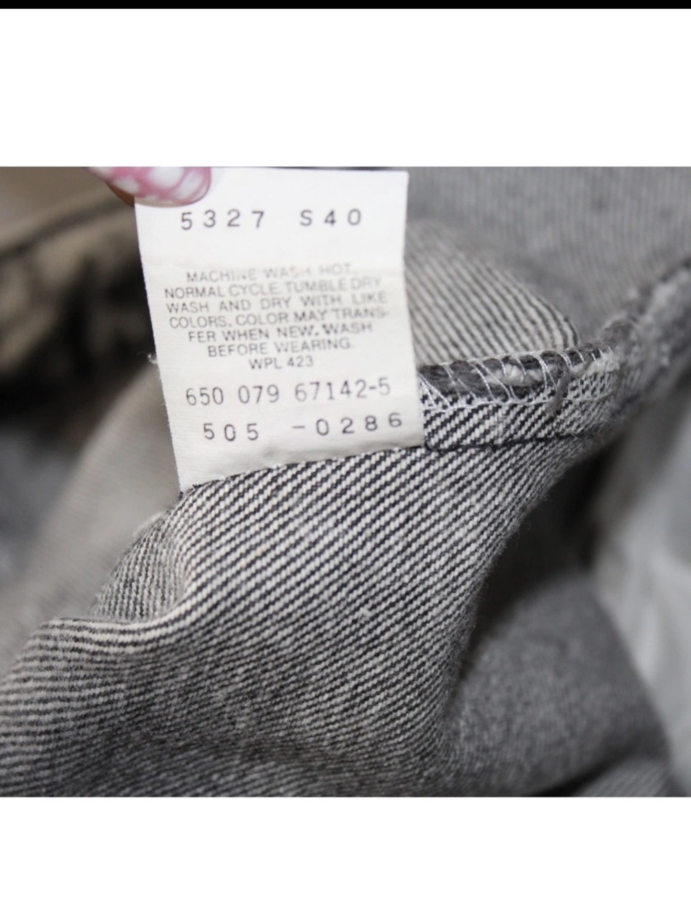 Men's Acid-Wash Grey 505 Vintage 80’s Levi Jeans - Picture 5 of 7
